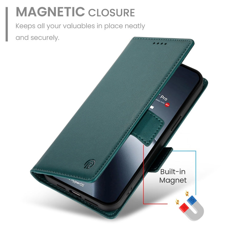 For Xiaomi 14T Pro Side Buckle Magnetic Frosted Leather Phone Case