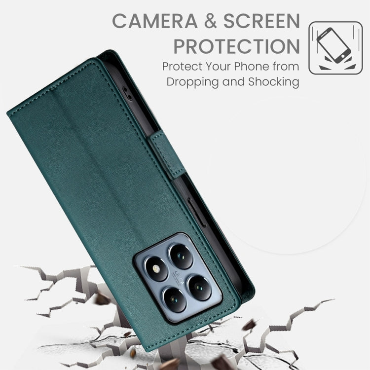 For Xiaomi 14T Pro Side Buckle Magnetic Frosted Leather Phone Case