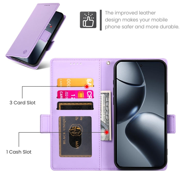 For Xiaomi 14T Pro Side Buckle Magnetic Frosted Leather Phone Case