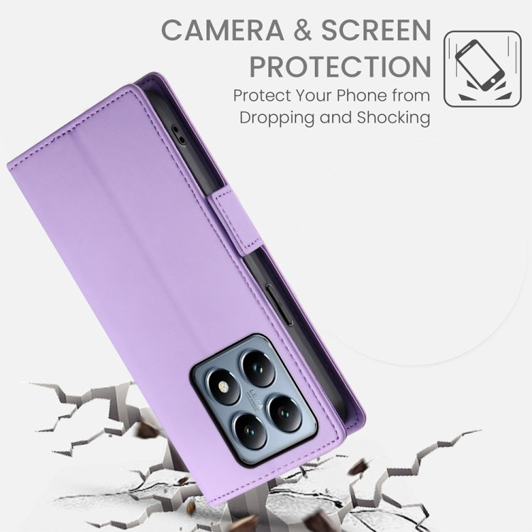 For Xiaomi 14T Pro Side Buckle Magnetic Frosted Leather Phone Case