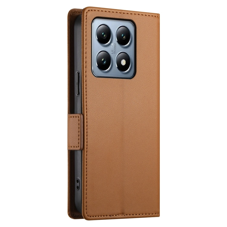 For Xiaomi 14T Pro Side Buckle Magnetic Frosted Leather Phone Case