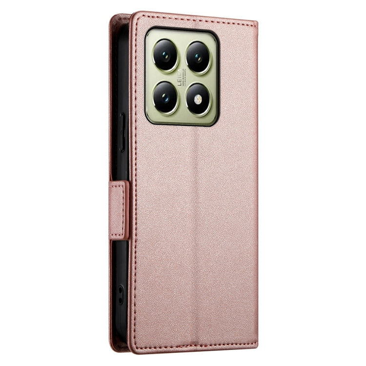 For Xiaomi 14T Side Buckle Magnetic Frosted Leather Phone Case