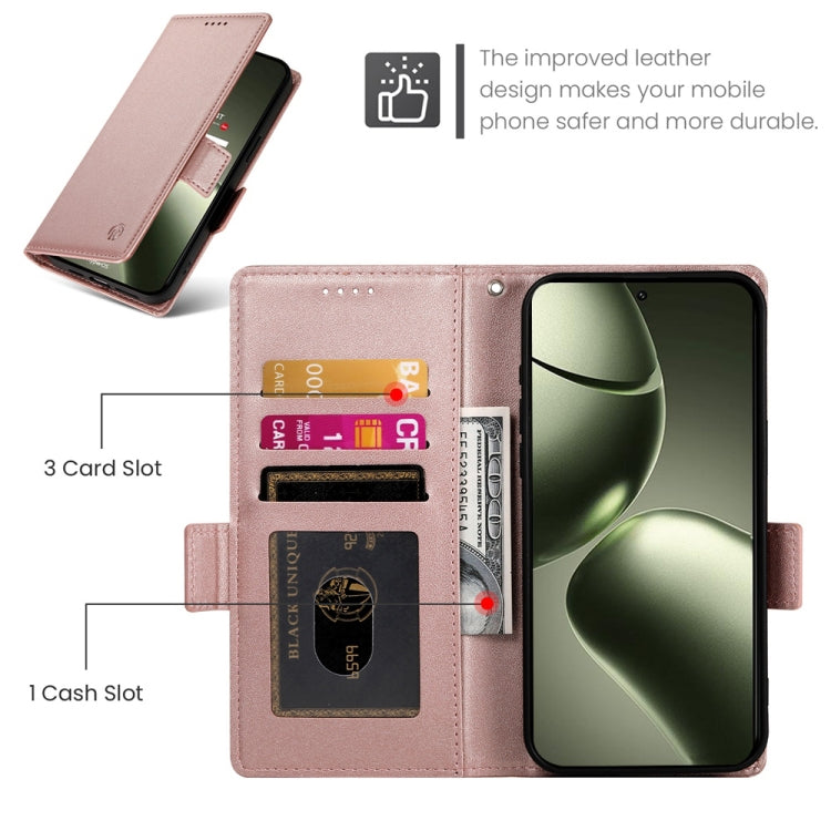 For Xiaomi 14T Side Buckle Magnetic Frosted Leather Phone Case