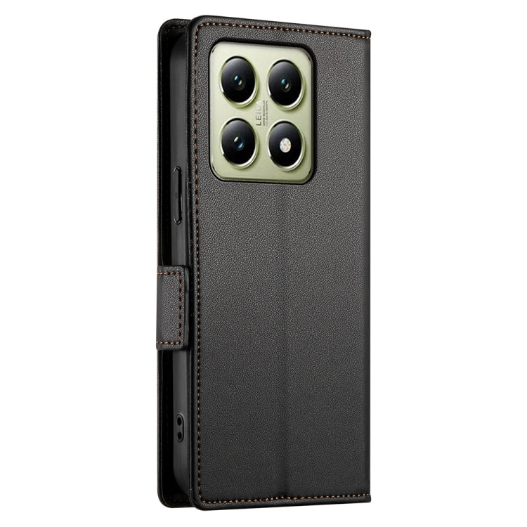 For Xiaomi 14T Side Buckle Magnetic Frosted Leather Phone Case