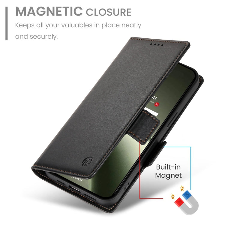 For Xiaomi 14T Side Buckle Magnetic Frosted Leather Phone Case