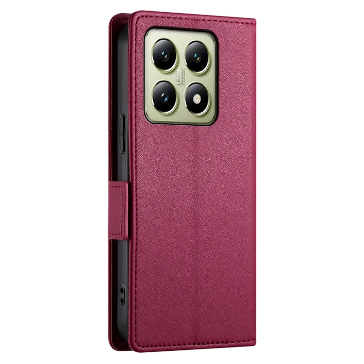 For Xiaomi 14T Side Buckle Magnetic Frosted Leather Phone Case