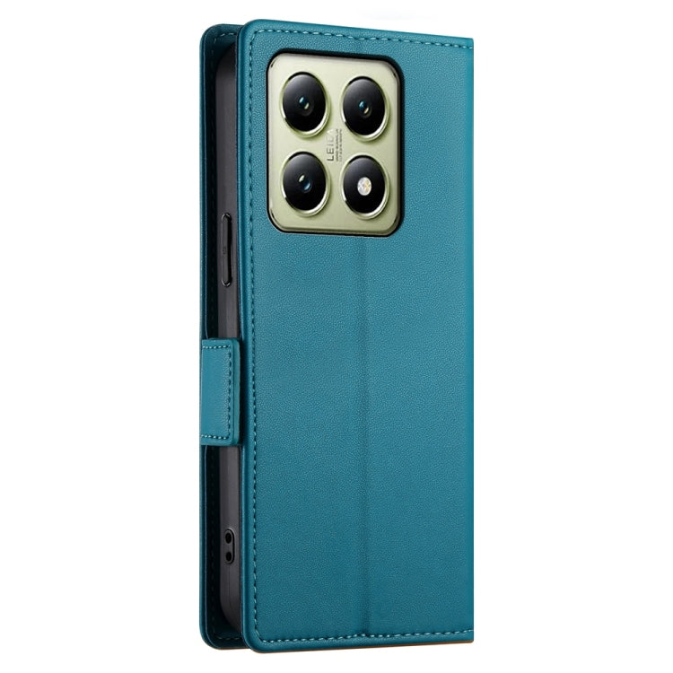 For Xiaomi 14T Side Buckle Magnetic Frosted Leather Phone Case