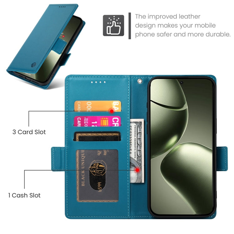 For Xiaomi 14T Side Buckle Magnetic Frosted Leather Phone Case
