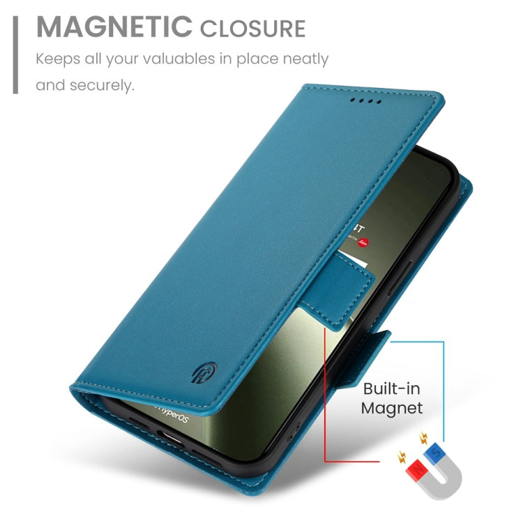 For Xiaomi 14T Side Buckle Magnetic Frosted Leather Phone Case