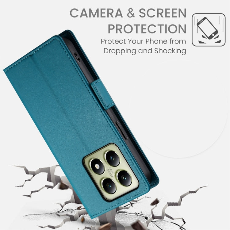 For Xiaomi 14T Side Buckle Magnetic Frosted Leather Phone Case