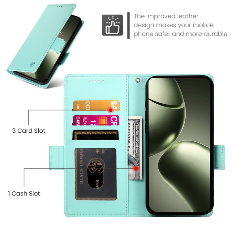 For Xiaomi 14T Side Buckle Magnetic Frosted Leather Phone Case