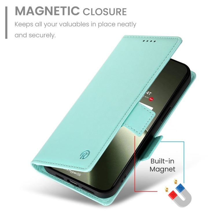 For Xiaomi 14T Side Buckle Magnetic Frosted Leather Phone Case