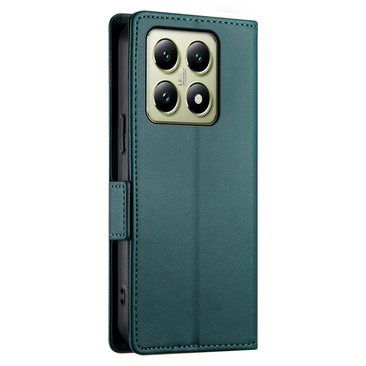 For Xiaomi 14T Side Buckle Magnetic Frosted Leather Phone Case