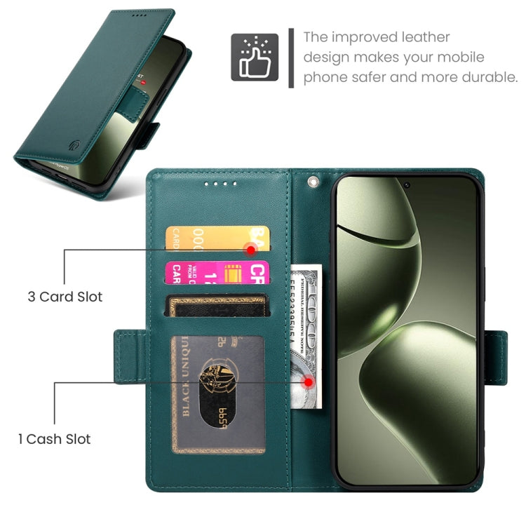 For Xiaomi 14T Side Buckle Magnetic Frosted Leather Phone Case