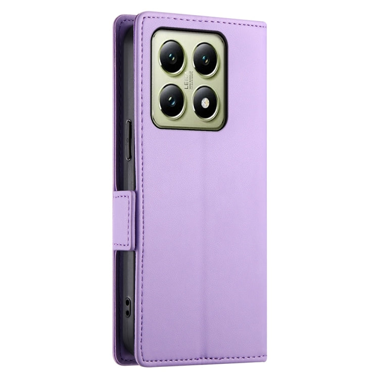 For Xiaomi 14T Side Buckle Magnetic Frosted Leather Phone Case