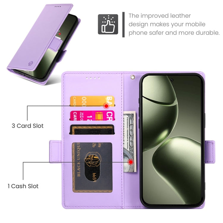 For Xiaomi 14T Side Buckle Magnetic Frosted Leather Phone Case