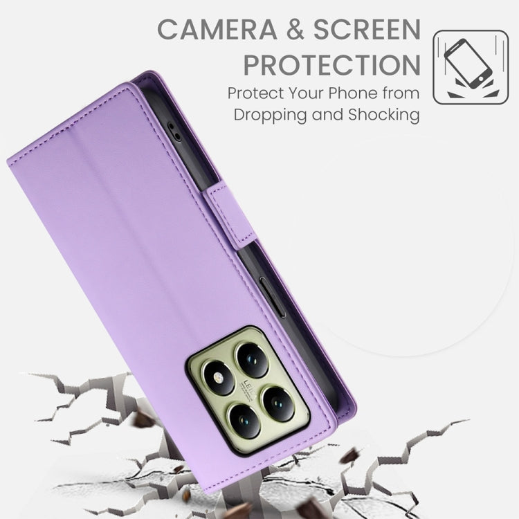 For Xiaomi 14T Side Buckle Magnetic Frosted Leather Phone Case