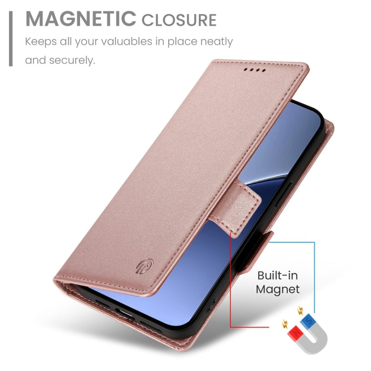 For Xiaomi 15 Side Buckle Magnetic Frosted Leather Phone Case
