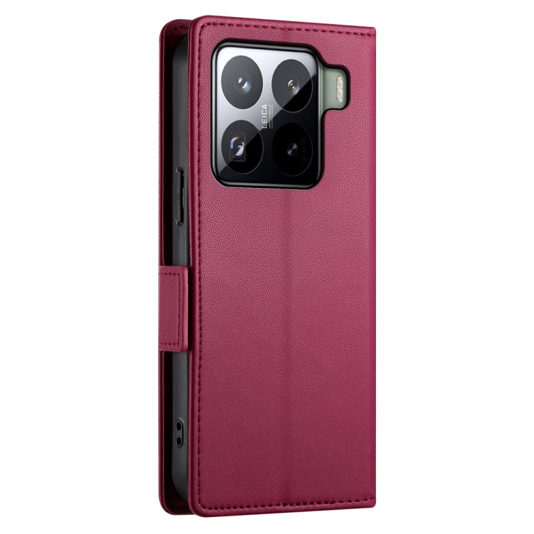 For Xiaomi 15 Side Buckle Magnetic Frosted Leather Phone Case
