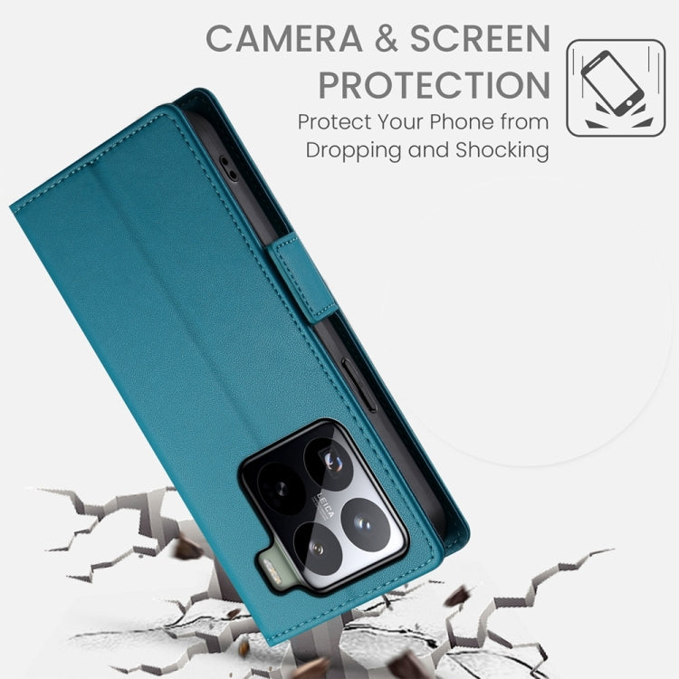 For Xiaomi 15 Side Buckle Magnetic Frosted Leather Phone Case