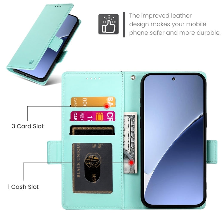 For Xiaomi 15 Side Buckle Magnetic Frosted Leather Phone Case