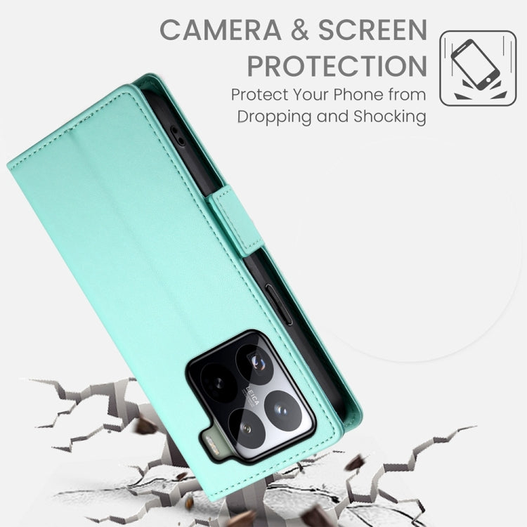 For Xiaomi 15 Side Buckle Magnetic Frosted Leather Phone Case