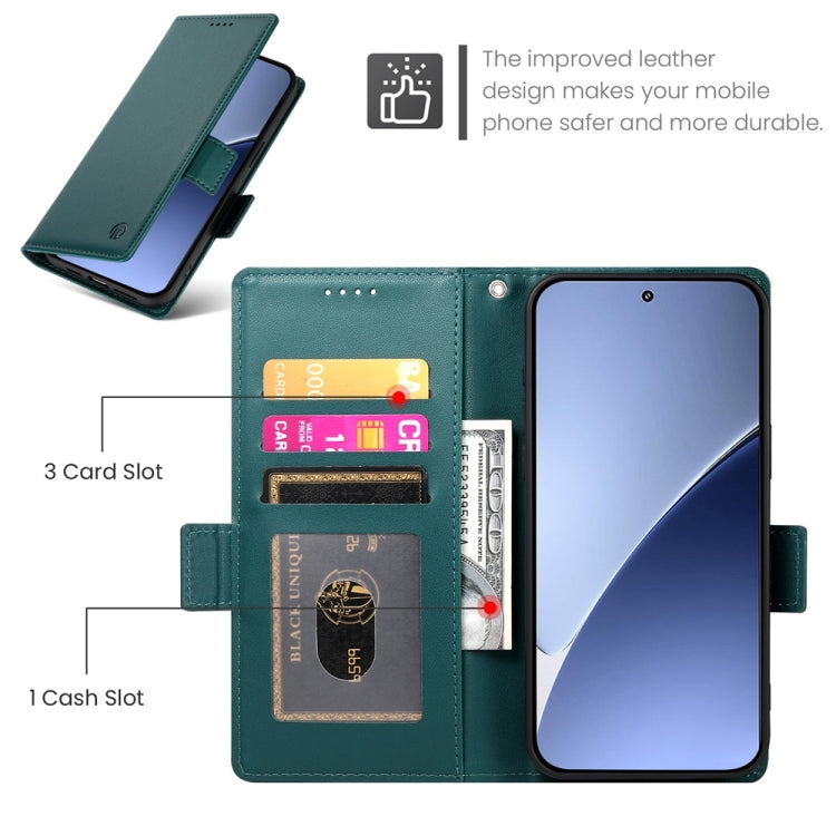 For Xiaomi 15 Side Buckle Magnetic Frosted Leather Phone Case