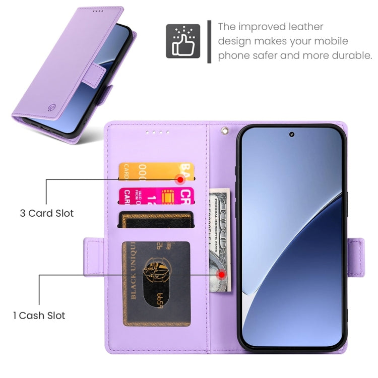 For Xiaomi 15 Side Buckle Magnetic Frosted Leather Phone Case