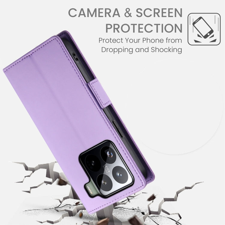For Xiaomi 15 Side Buckle Magnetic Frosted Leather Phone Case