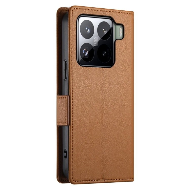 For Xiaomi 15 Side Buckle Magnetic Frosted Leather Phone Case
