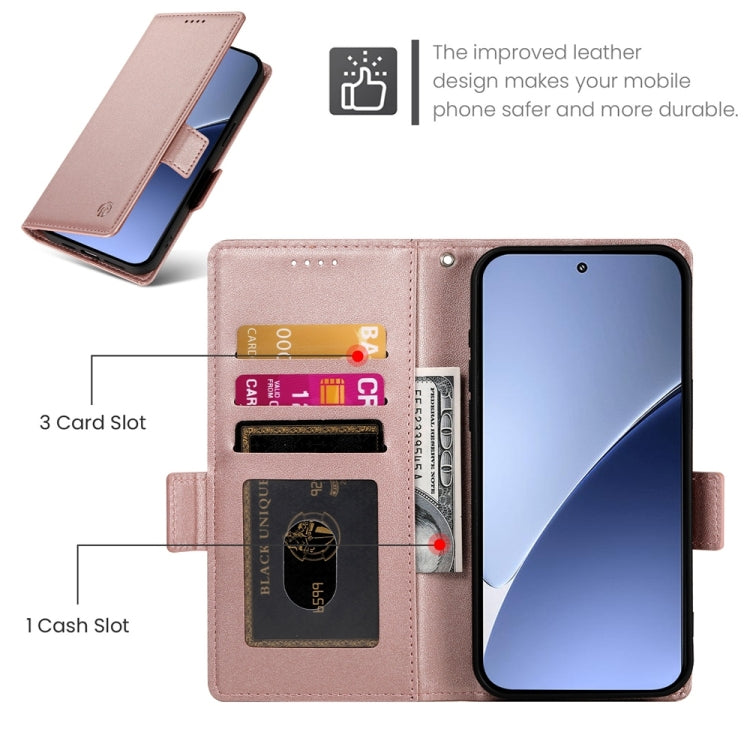 For Xiaomi 15 Pro Side Buckle Magnetic Frosted Leather Phone Case