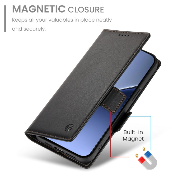 For Xiaomi 15 Pro Side Buckle Magnetic Frosted Leather Phone Case