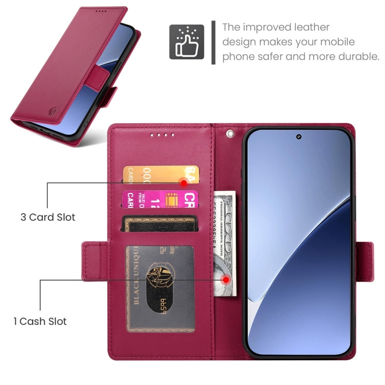 For Xiaomi 15 Pro Side Buckle Magnetic Frosted Leather Phone Case