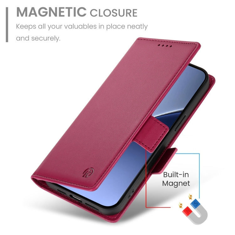 For Xiaomi 15 Pro Side Buckle Magnetic Frosted Leather Phone Case