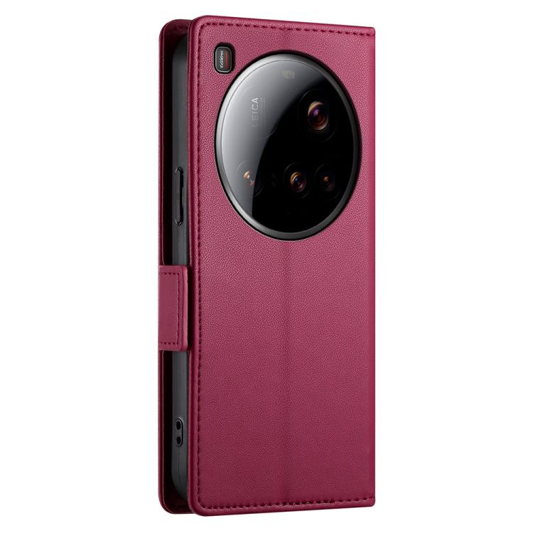 For Xiaomi 15 Ultra Side Buckle Magnetic Frosted Leather Phone Case