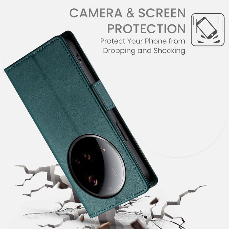 For Xiaomi 15 Ultra Side Buckle Magnetic Frosted Leather Phone Case