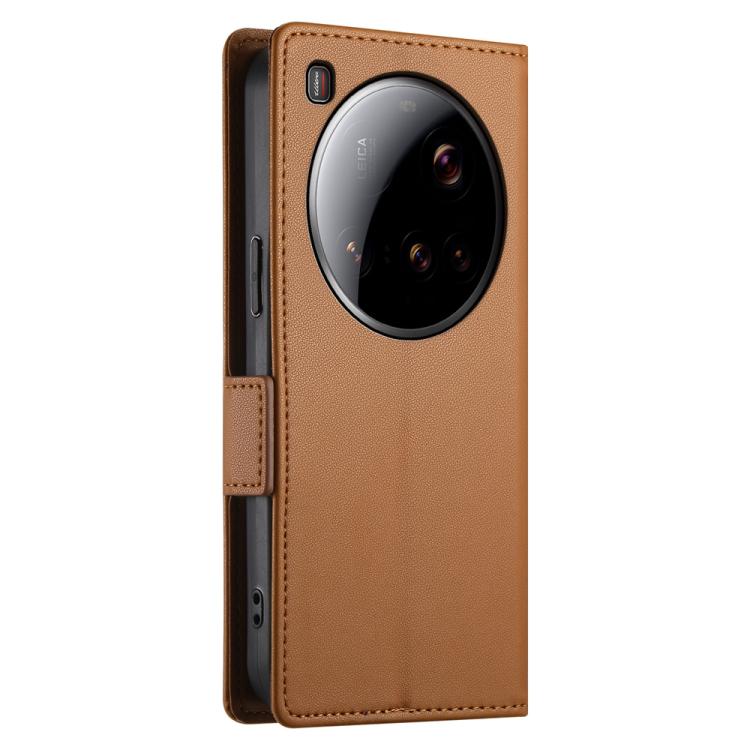 For Xiaomi 15 Ultra Side Buckle Magnetic Frosted Leather Phone Case