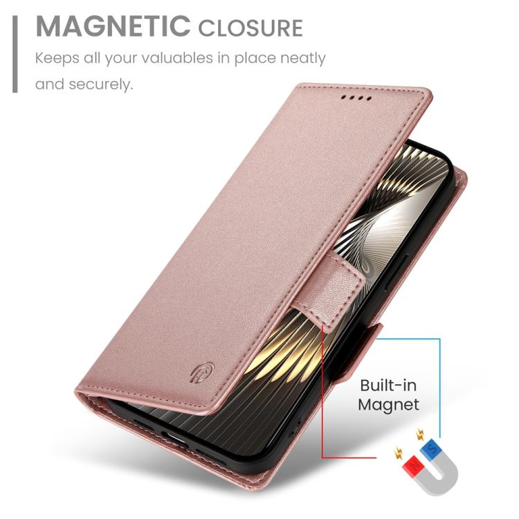 For Xiaomi Poco X7 Pro / Redmi Turbo 4 Side Buckle Magnetic Frosted Leather Phone Case