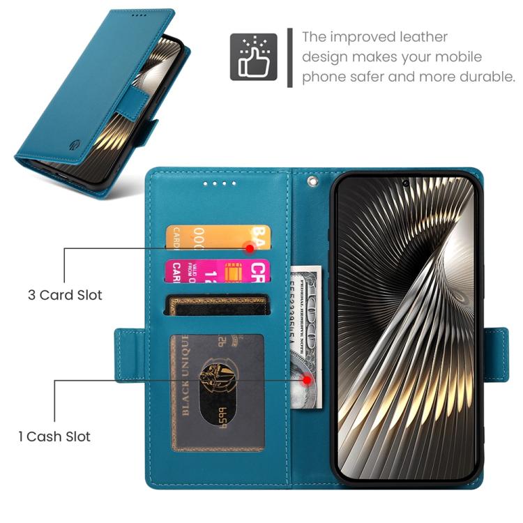 For Xiaomi Poco X7 Pro / Redmi Turbo 4 Side Buckle Magnetic Frosted Leather Phone Case