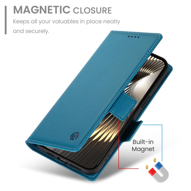 For Xiaomi Poco X7 Pro / Redmi Turbo 4 Side Buckle Magnetic Frosted Leather Phone Case