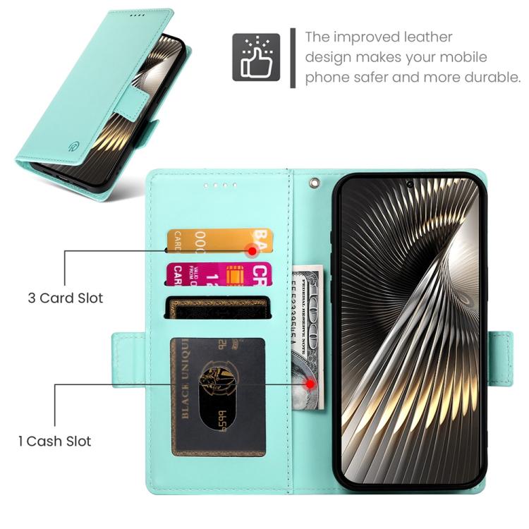 For Xiaomi Poco X7 Pro / Redmi Turbo 4 Side Buckle Magnetic Frosted Leather Phone Case