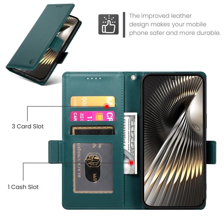 For Xiaomi Poco X7 Pro / Redmi Turbo 4 Side Buckle Magnetic Frosted Leather Phone Case