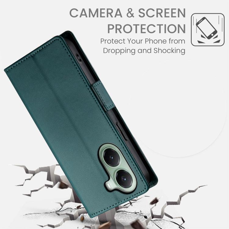 For Xiaomi Poco X7 Pro / Redmi Turbo 4 Side Buckle Magnetic Frosted Leather Phone Case