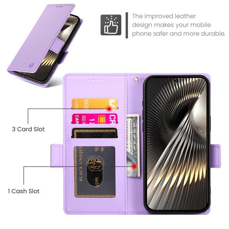 For Xiaomi Poco X7 Pro / Redmi Turbo 4 Side Buckle Magnetic Frosted Leather Phone Case