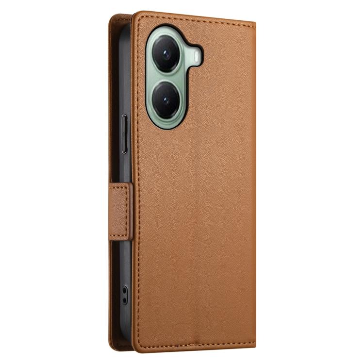 For Xiaomi Poco X7 Pro / Redmi Turbo 4 Side Buckle Magnetic Frosted Leather Phone Case