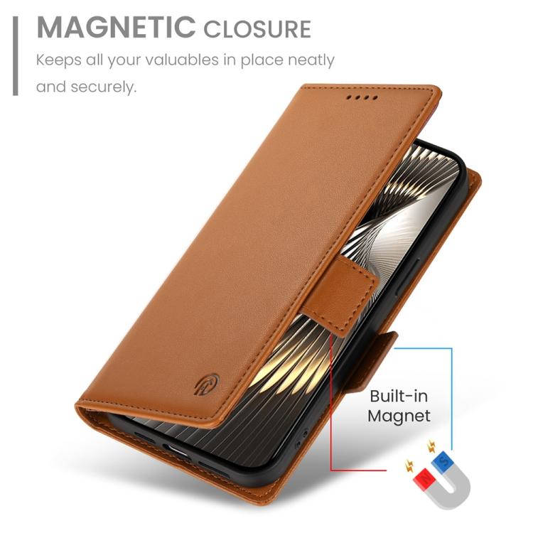 For Xiaomi Poco X7 Pro / Redmi Turbo 4 Side Buckle Magnetic Frosted Leather Phone Case