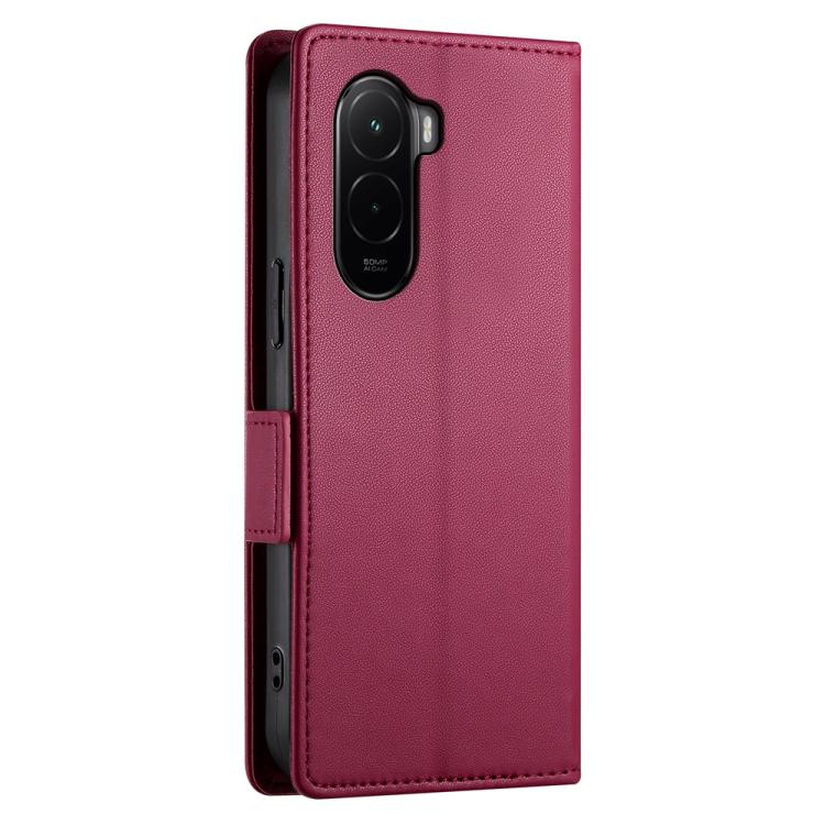 For Xiaomi Poco M7 4G 169mm Side Buckle Magnetic Frosted Leather Phone Case