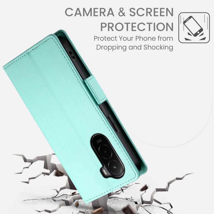 For Xiaomi Poco M7 4G 169mm Side Buckle Magnetic Frosted Leather Phone Case