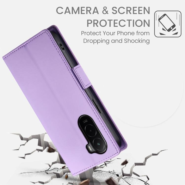 For Xiaomi Poco M7 4G 169mm Side Buckle Magnetic Frosted Leather Phone Case