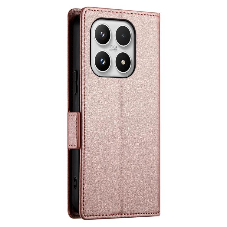For Xiaomi 17 Side Buckle Magnetic Frosted Leather Phone Case